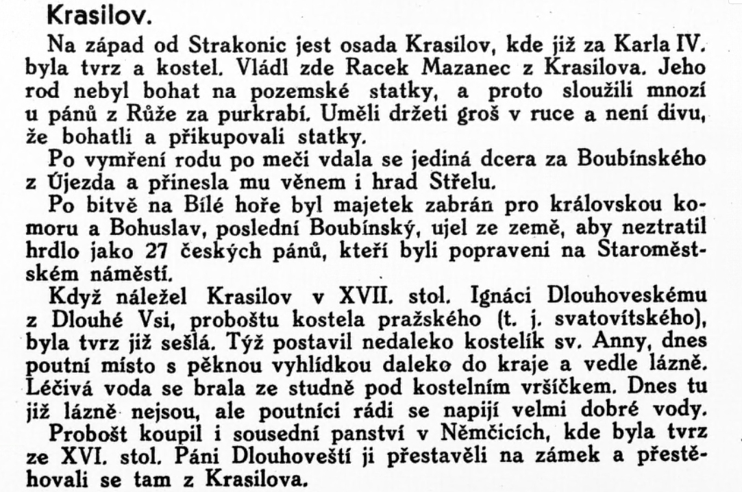 Daněk, Adolf. Pověsti o hradech a tvrzích v jižních Čechách (1933).jpg